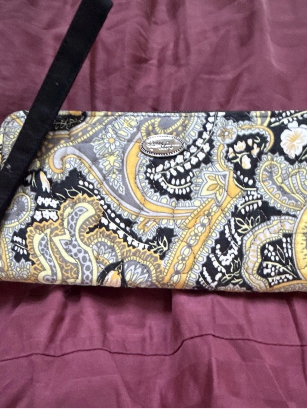 Black & Yellow Paisley Wallet